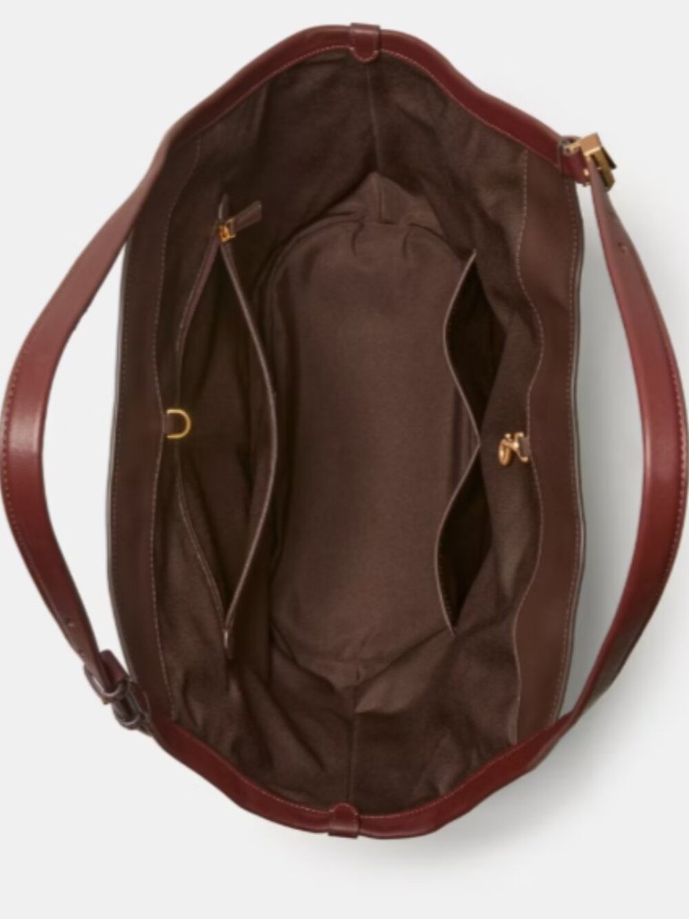kate spade new york Deco Tulip Extra Large Suede Tote Bag - Dark Brown - NWT - Picture 3 of 5
